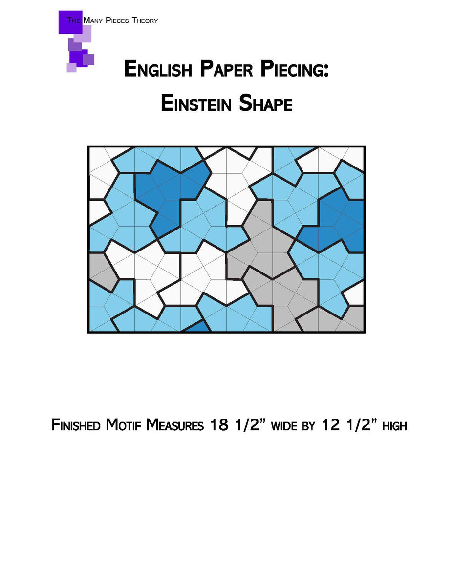 English Paper Piecing Einstein Shape Pattern Only PDF Quiltoni English Paper Piecing Einstein Shape Pattern Only PDF Quiltoni