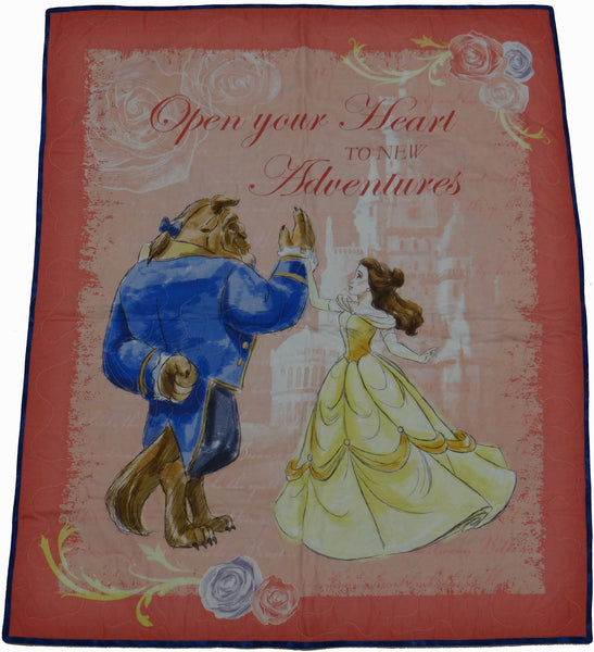 Beauty & The Beast Open Your Heart Panel Lap Quilt