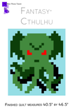 Cthulhu Lap Quilt Pattern PDF