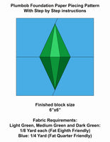 Sims Plumbob Foundation Paper Piecing Pattern (FREE) PDF