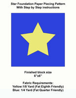 Star Foundation Paper Piecing Pattern PDF