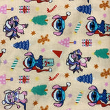 Lilo & Stitch Disney Festive Holiday Winter Fabric, Camelot