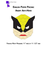 English Paper Piecing: Angry Anti-Hero Full Kit (Pattern included)