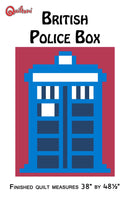 British Police Box Lap Quilt Pattern PDF