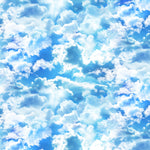 Sky Blue Clouds Fabric, Timeless Treasures