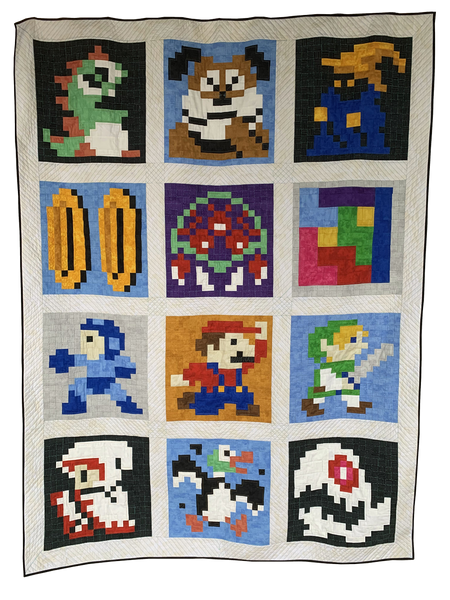 Retro Gaming Revival Quilt: A 12 Block Video Game Themed Quilt Kit and Pattern