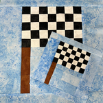 Racing Flag Block in 2 sizes 9 inch and 18 inch - PDF Pattern