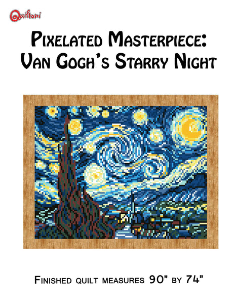 Van Gogh's Starry Night: An Advanced Pixel Quilt Pattern PDF