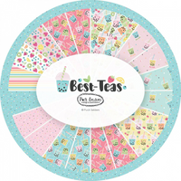 Best-Teas Bubble Tea Fabric Jelly Roll Pack, Camelot
