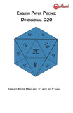 Complete Dice set EPP (Hand Sewing) PDF pattern (templates included to print)