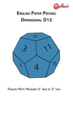 Complete Dice set EPP (Hand Sewing) PDF pattern (templates included to print)