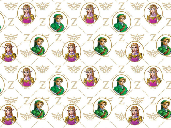 Ocarina of Time Link and Zelda Fabric, Springs Creative