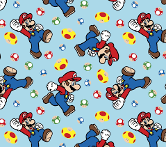 Nintendo Mario Mushrooms Fabric, Springs Creative