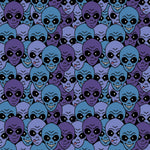 I want to believe Purple Extra Terrestrials Fabric, Camelot