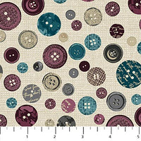 Material Girl Modern Vibes Buttons Fabric, Northcott