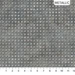 Heavy Metal Stonehenge Pewter Metal Dots Fabric, Northcott