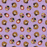 Harry Potter Kawaii Girl Power Purple Fabric, Camelot