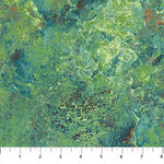 Prehistoric World Stonehenge Green/Teal Blender Fabric, Northcott
