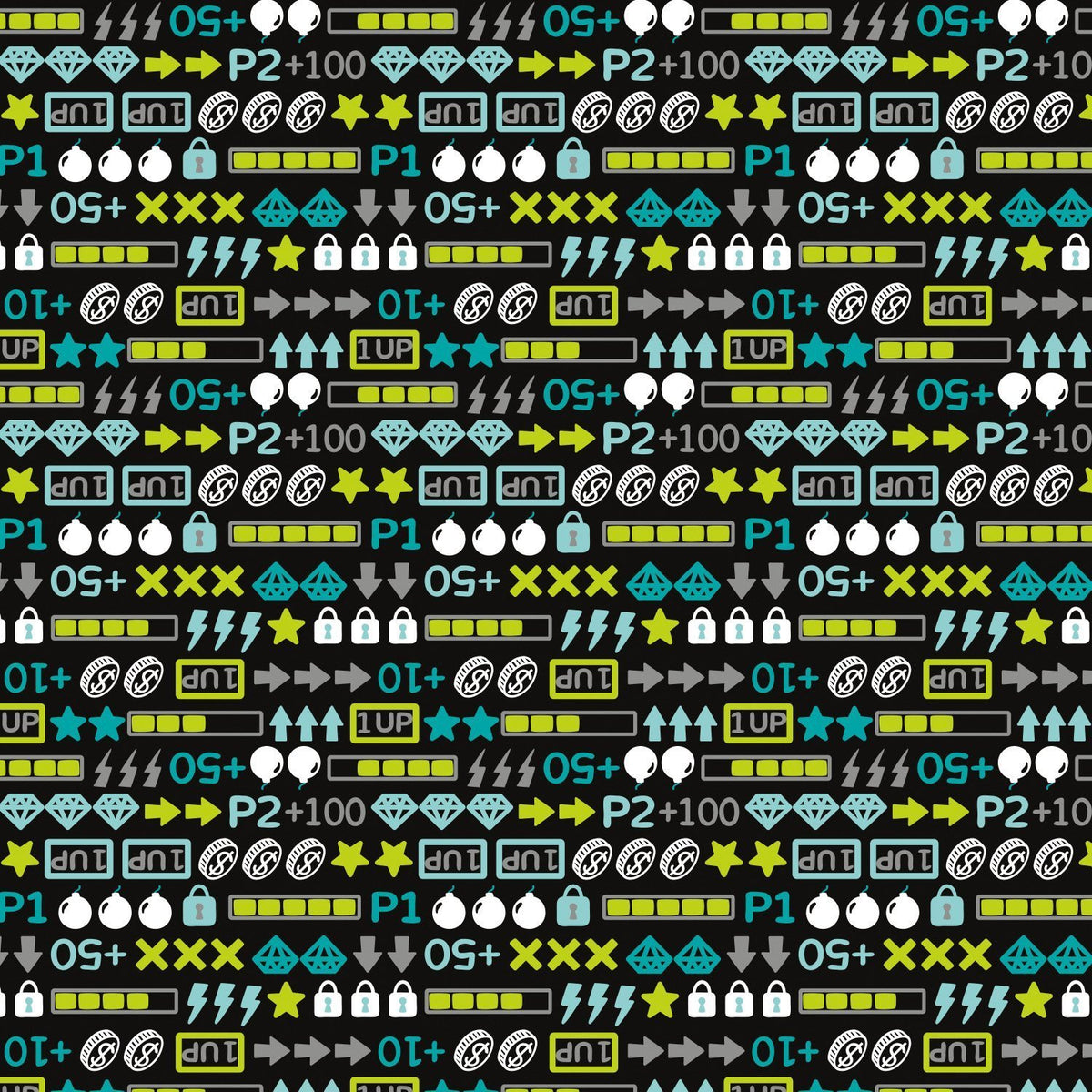 Game On Icons Fabric, Camelot – Quiltoni