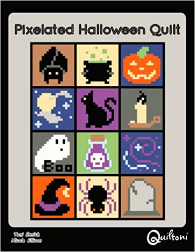 Pixelated Halloween Quilt a Long: A 12 Block Halloween Themed Quilt Pattern PDF
