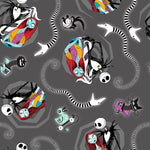 Jack and Sally Nightmare Before Christmas Fabric, Springs Creative