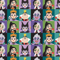 Disney It's A Small World Collection - Villains Block Fabric, Camelot