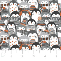 Cozy Penguin Stack Fabric, Camelot