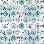 Dungeons & Dragons Grid Blue Fabric, Camelot