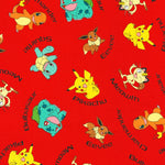 Pokemon Red Character Names Fabric, Robert Kaufman