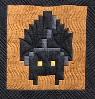 Pixelated Halloween Quilt a Long Block 1 - Bat