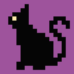 Pixelated Halloween Quilt a Long Block 5 - Cat