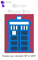 British Police Box Lap Quilt Pattern PDF
