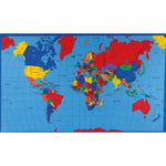World Map Fabric Panel, Fabric Traditions