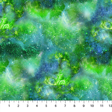 Universe Green Fabric DP24860-74, Northcott