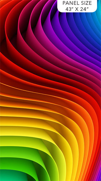 Color Play Rainbow Fabric Panel DP24914-100, Northcott