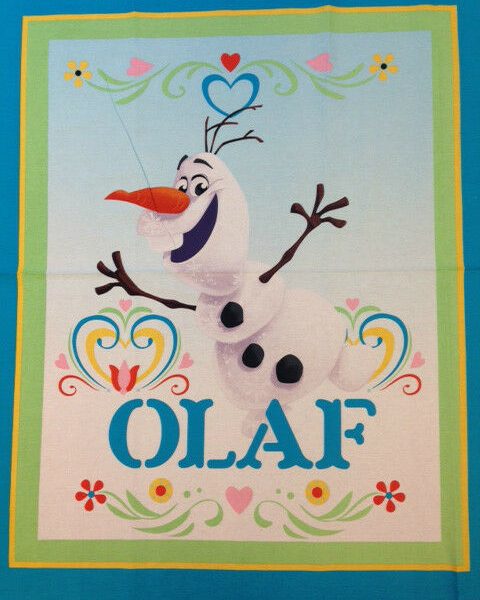 Frozen Olaf Green Panel Quilt