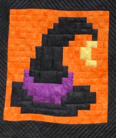 Pixelated Halloween Quilt a Long Block 10 - Hat