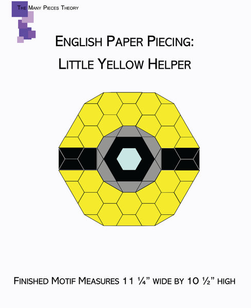 English Paper Piecing: Little Yellow Helper Pattern Only PDF