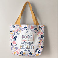 Literary Cut and Sew Tote Panel Fabric, Camelot