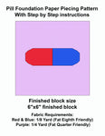 Pill Foundation Paper Piecing Pattern PDF