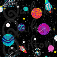 Planets in Spaaace fabric from Animals in Spaaace Collection 60 inches WIDE!