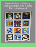 Retro Gaming Revival Quilt: A 12 Block Video Game Themed Quilt Pattern PDF