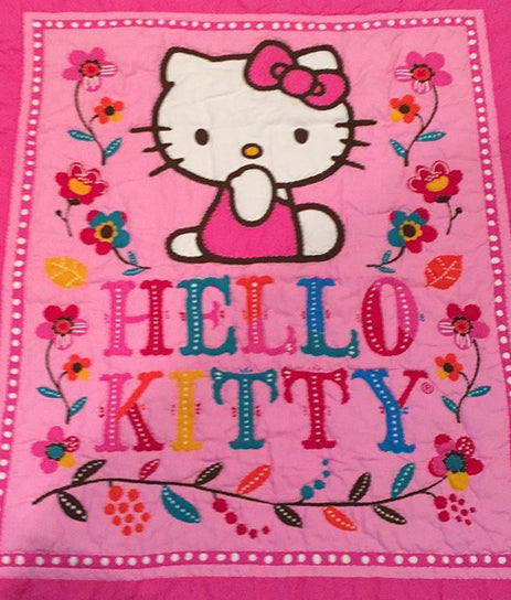 Hello Kitty Flowers Panel Quilt
