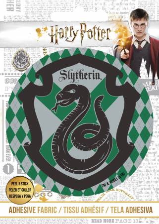 Harry Potter - HP Slytherin Crest - Adhesive Fabric 3 in/ 7.62 cm Badge