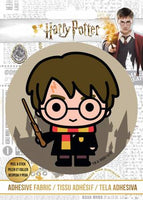Harry Potter - HP Harry and Wand - Adhesive Fabric 3 in/ 7.62 cm Badge