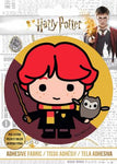 Harry Potter - HP Ron and Wand - Adhesive Fabric 3 in/ 7.62 cm Badge