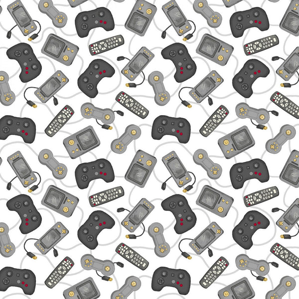 Game Console Controllers White Fabric, Windham