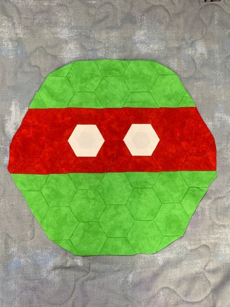 English Paper Piecing: Hero in a Half Shell Full Kit (Pattern included)