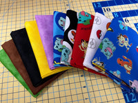 Pokemon Custom Made Bundle 10 Fat Quarter Fabrics